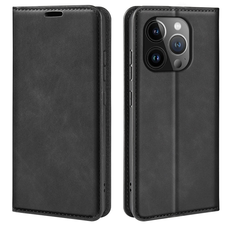 Retro-skin Magnetic Suction Leather Phone Case, For iPhone 16, For iPhone 15 Pro Max, For iPhone 15 Pro, For iPhone 15 Plus