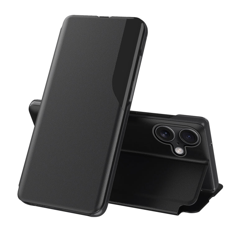 Side Display Flip Leather Phone Case, For iPhone Air, For iPhone 16 Pro Max, For iPhone 16 Pro, For iPhone 16 Plus