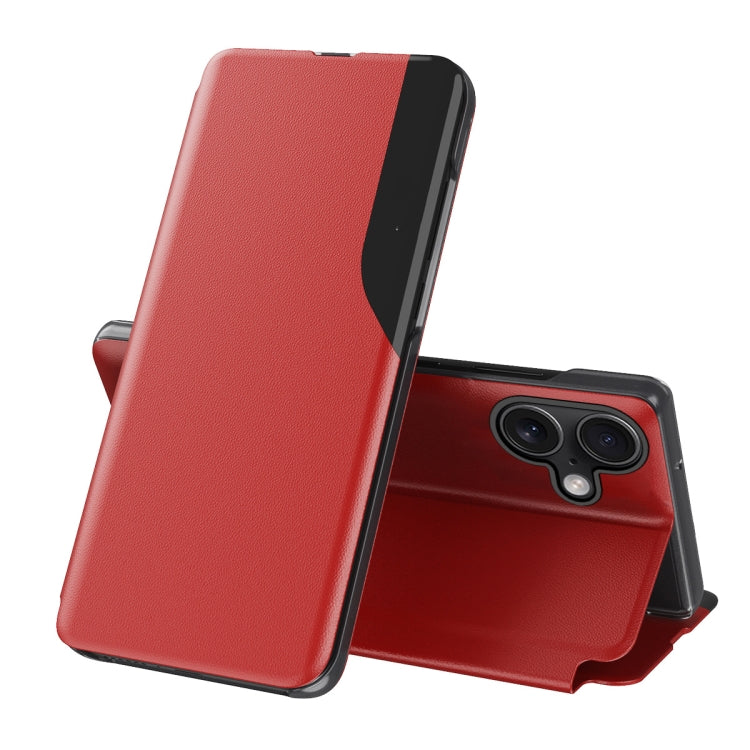 Side Display Flip Leather Phone Case, For iPhone Air, For iPhone 16 Pro Max, For iPhone 16 Pro, For iPhone 16 Plus