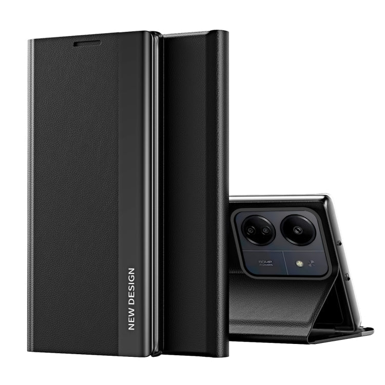 Side Electroplated Adsorption Leather Phone Case, For Xiaomi Redmi 13C, For Xiaomi Redmi Note 13 Pro+, For Xiaomi 13T Pro