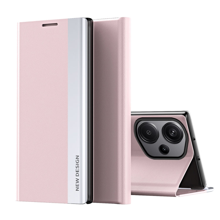 Side Electroplated Adsorption Leather Phone Case, For Xiaomi Redmi Note 13 Pro 4G, For Xiaomi 14 Pro, For Xiaomi 14