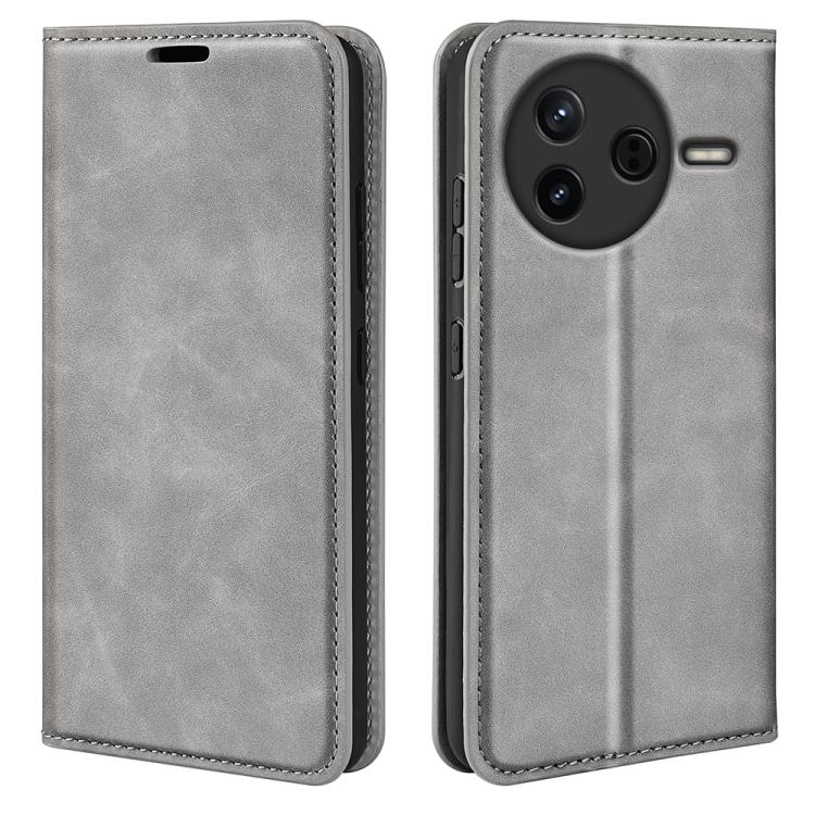 Retro-skin Magnetic Suction Leather Phone Case, For Redmi 15C 5G / 4G EU 173mm, For Redmi K80 Pro / Poco F7 Ultra, For Redmi K80 / Poco F7 Pro