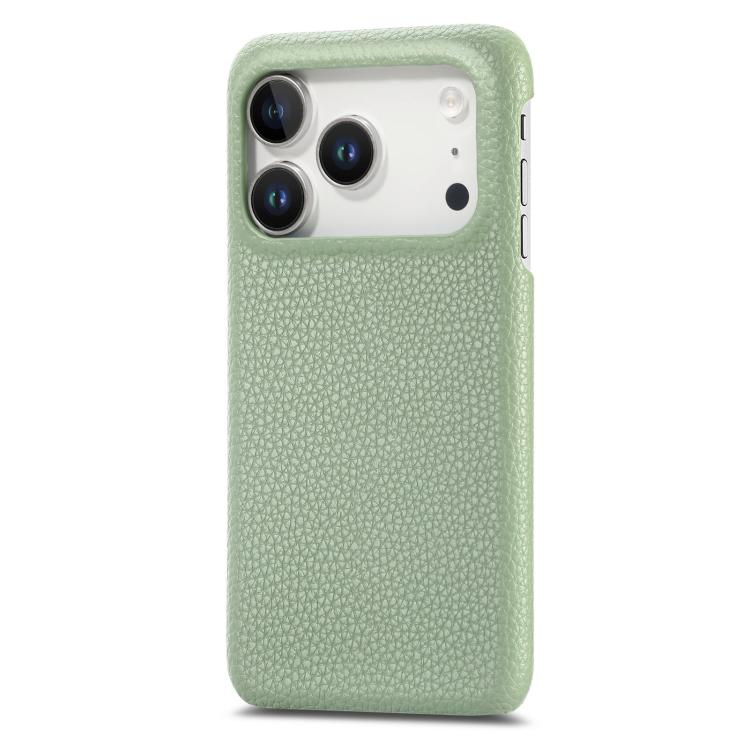 Litchi Oil Edge Leather Back Phone Case, For iPhone 18 Pro, For iPhone 15 Pro Max