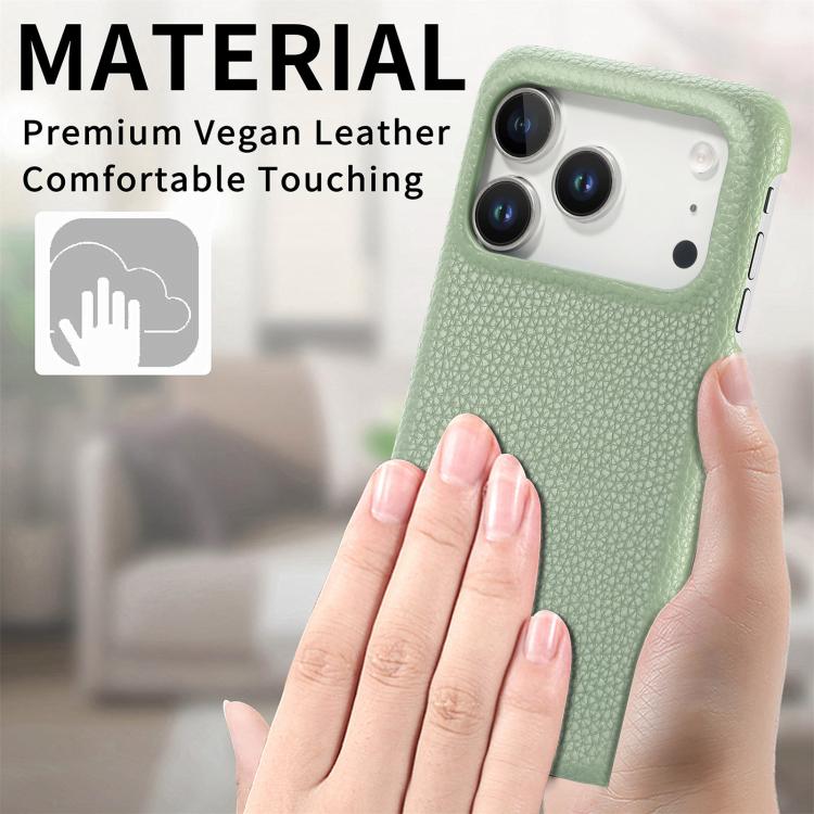 Litchi Oil Edge Leather Back Phone Case, For iPhone 18 Pro, For iPhone 15 Pro Max