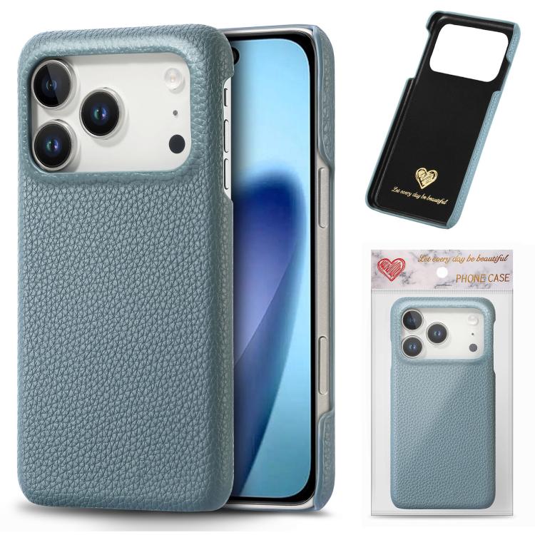 Litchi Oil Edge Leather Back Phone Case, For iPhone 18 Pro, For iPhone 15 Pro Max