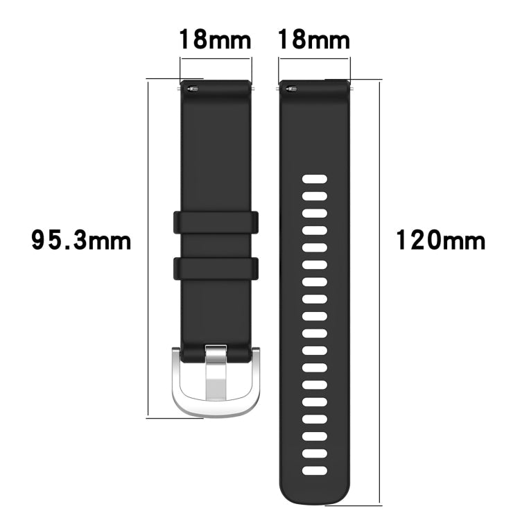 Liquid Glossy Silver Buckle Silicone Watch Band, For Garmin Venu 3S, For Garmin Forerunner 265S