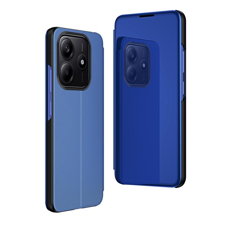 Plated Mirror Horizontal Flip Leather Phone Case with Holder, For Xiaomi  Poco X7 Pro, For Redmi Note 14 4G 163.25mm, For Xiaomi Redmi Note 14 5G