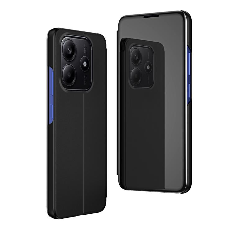 Plated Mirror Horizontal Flip Leather Phone Case with Holder, For Xiaomi  Poco X7 Pro, For Redmi Note 14 4G 163.25mm, For Xiaomi Redmi Note 14 5G