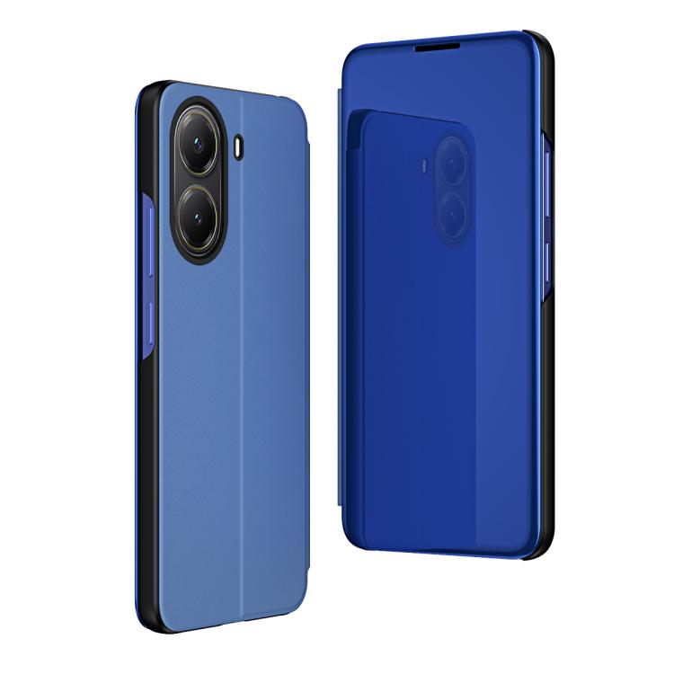 Plated Mirror Horizontal Flip Leather Phone Case with Holder, For Xiaomi  Poco X7 Pro, For Redmi Note 14 4G 163.25mm, For Xiaomi Redmi Note 14 5G