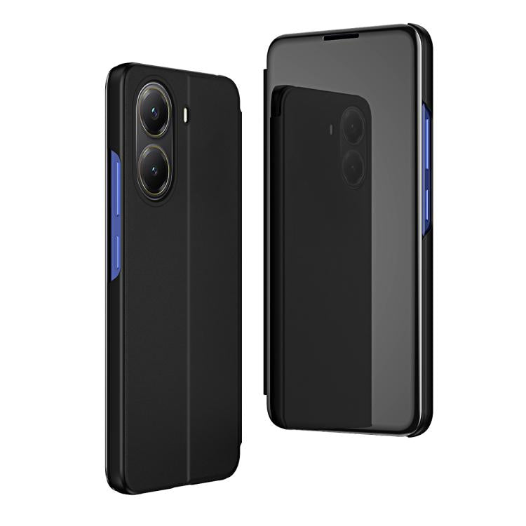 Plated Mirror Horizontal Flip Leather Phone Case with Holder, For Xiaomi  Poco X7 Pro, For Redmi Note 14 4G 163.25mm, For Xiaomi Redmi Note 14 5G