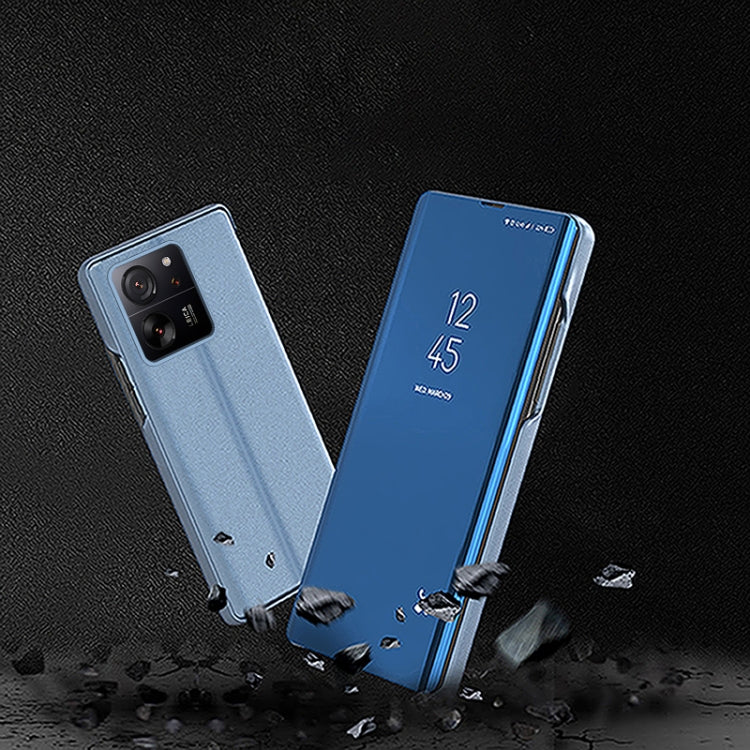 Plated Mirror Horizontal Flip Leather Phone Case with Holder, For Xiaomi  Poco X7 Pro, For Redmi Note 14 4G 163.25mm, For Xiaomi Redmi Note 14 5G