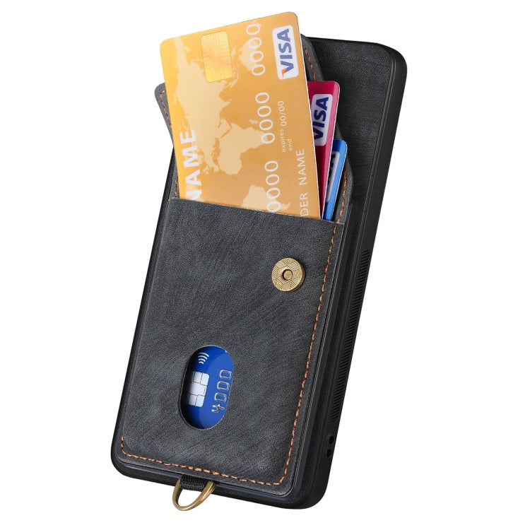 Retro Card Wallet Fold Leather Phone Case with Strap, For Xiaomi Redmi Note 13 Pro 5G, For Xiaomi 13T / 13T Pro