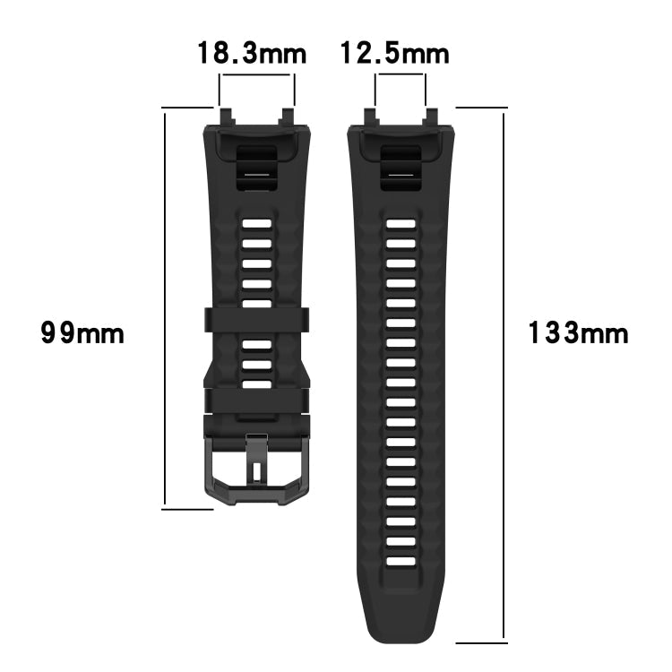 Solid Color Silicone Watch Band, For Amazfit Active Edge A2212