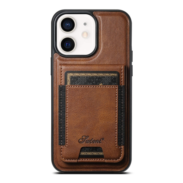 Suteni H17 Oil Eax Leather MagSafe Detachable Wallet Phone Case, For iPhone 13 Pro, For iPhone 13, For iPhone 12, For iPhone 12 Pro Max