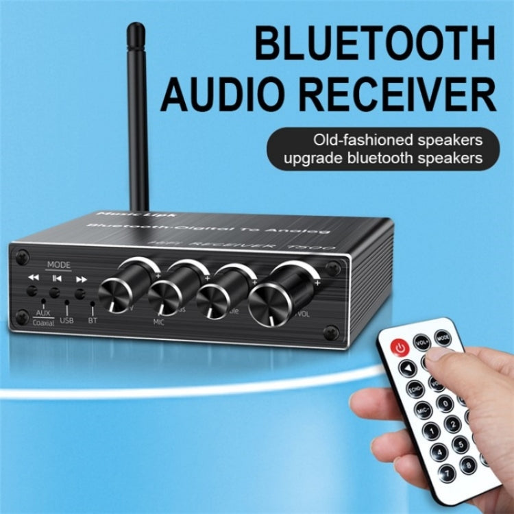 T500 Bluetooth 5.3 Audio Adapter U-Disk Mic Amplifier Speaker Converter with Remote Control, T500