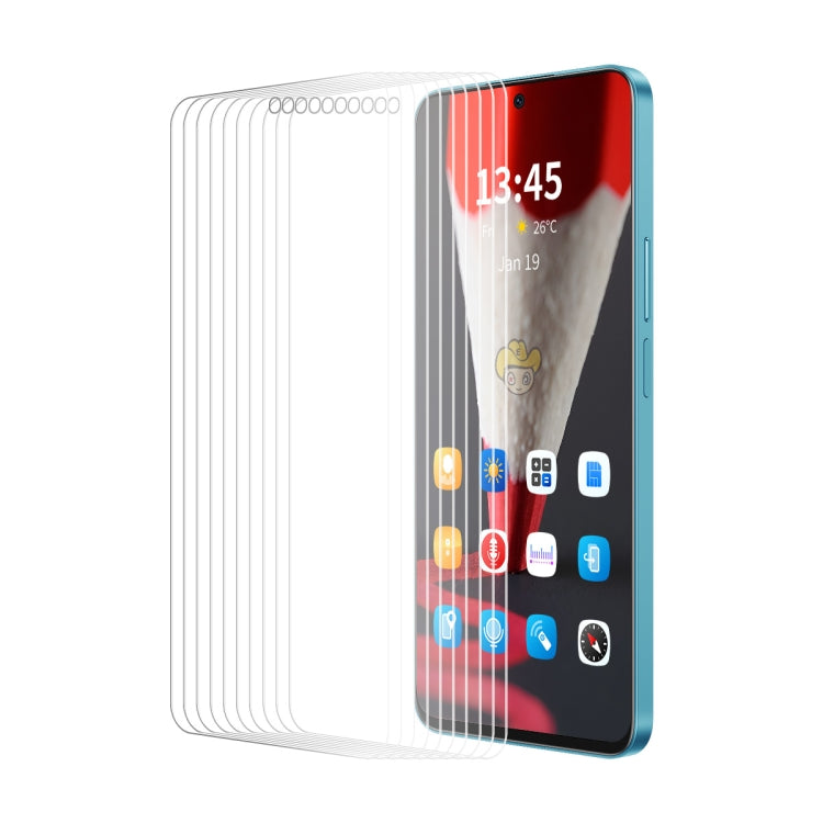 10pcs ENKAY 9H Big Arc Edge High Aluminum-silicon Tempered Glass Film, For Google Pixel 11a, For Google Pixel 9 Pro XL, For Google Pixel 9 Pro, For Google Pixel 9
