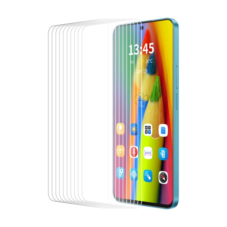 10pcs ENKAY 9H Big Arc Edge High Aluminum-silicon Tempered Glass Film, For Google Pixel 11a, For Google Pixel 9 Pro XL, For Google Pixel 9 Pro, For Google Pixel 9