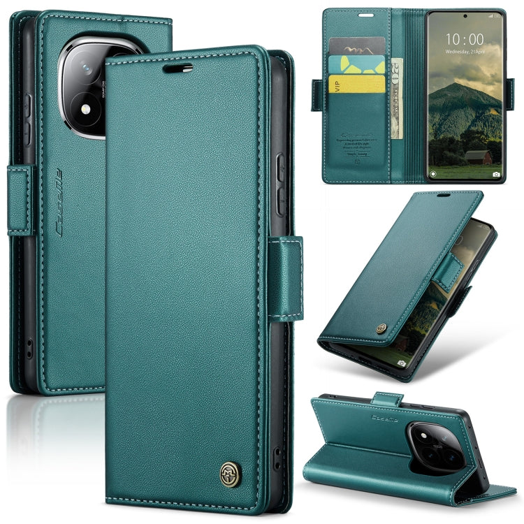 CaseMe 023 Butterfly Buckle Litchi Texture RFID Anti-theft Leather Phone Case, For Redmi Note 14 Pro 5G