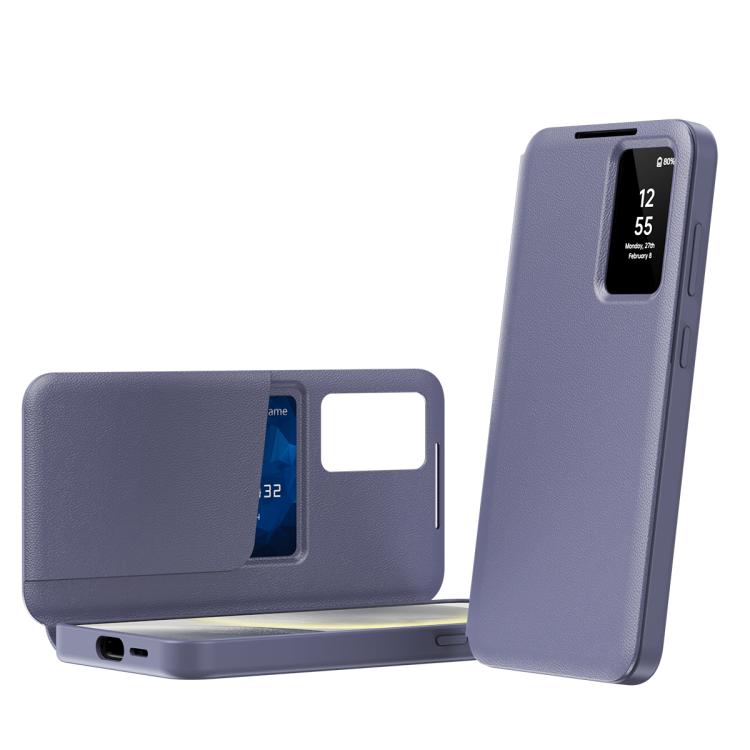 Smart View Window Leather Phone Case with Card Slot, For Samsung Galaxy Z Fold4, For Samsung Galaxy S22 Ultra 5G, For Samsung Galaxy S22+ 5G, For Samsung Galaxy S22 5G
