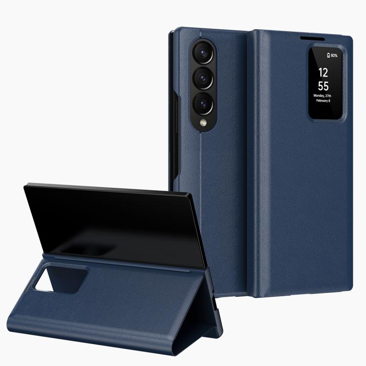 Smart View Window Leather Phone Case with Card Slot, For Samsung Galaxy Z Fold4, For Samsung Galaxy S22 Ultra 5G, For Samsung Galaxy S22+ 5G, For Samsung Galaxy S22 5G