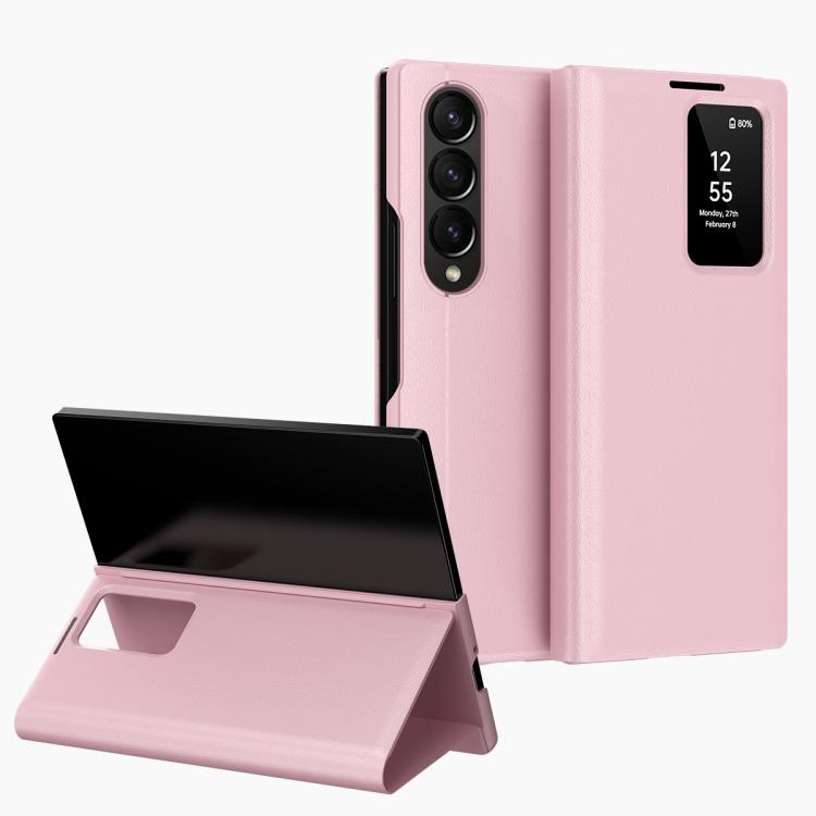 Smart View Window Leather Phone Case with Card Slot, For Samsung Galaxy Z Fold4, For Samsung Galaxy S22 Ultra 5G, For Samsung Galaxy S22+ 5G, For Samsung Galaxy S22 5G
