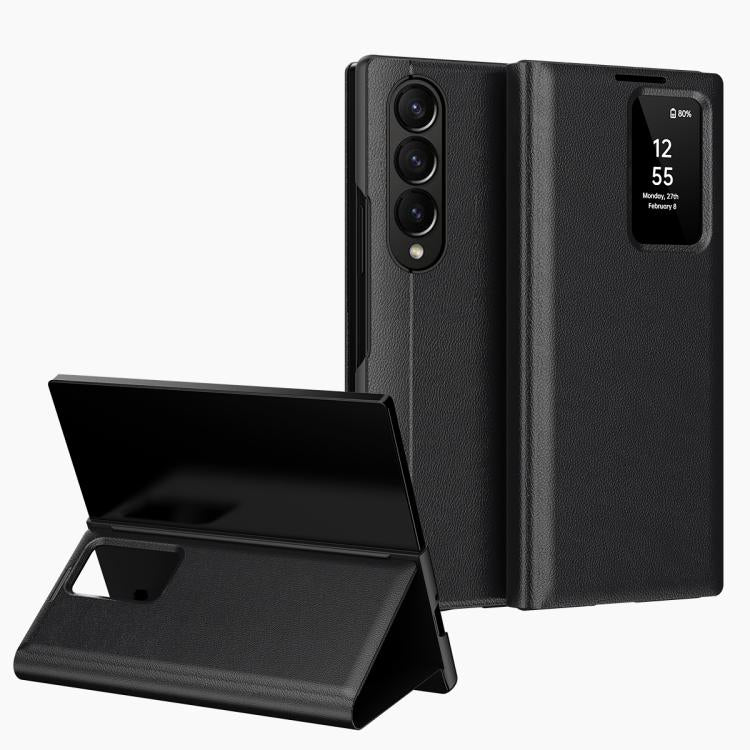 Smart View Window Leather Phone Case with Card Slot, For Samsung Galaxy Z Fold4, For Samsung Galaxy S22 Ultra 5G, For Samsung Galaxy S22+ 5G, For Samsung Galaxy S22 5G