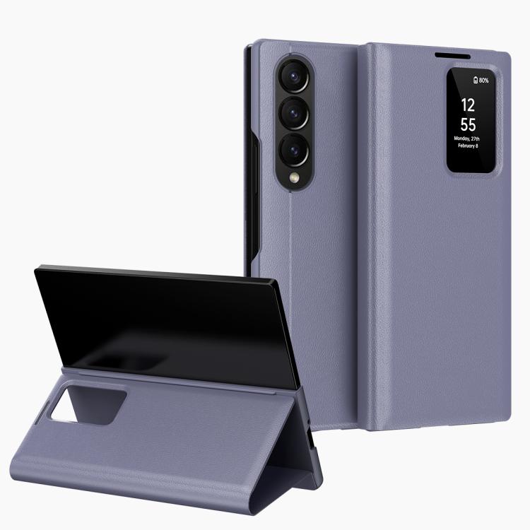 Smart View Window Leather Phone Case with Card Slot, For Samsung Galaxy Z Fold4, For Samsung Galaxy S22 Ultra 5G, For Samsung Galaxy S22+ 5G, For Samsung Galaxy S22 5G