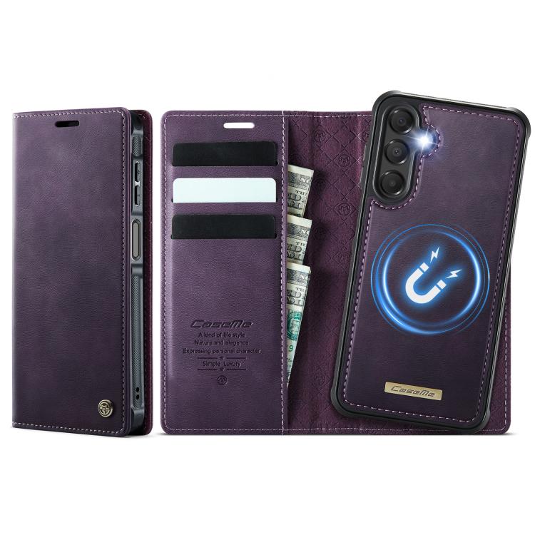 CaseMe C49 Magnetic RFID Blocking Detachable Wallet Leather Phone Case, For Samsung Galaxy S25 Ultra 5G, For Samsung Galaxy A16 5G, For Samsung Galaxy S24 FE 5G, For Samsung Galaxy S24 Ultra 5G