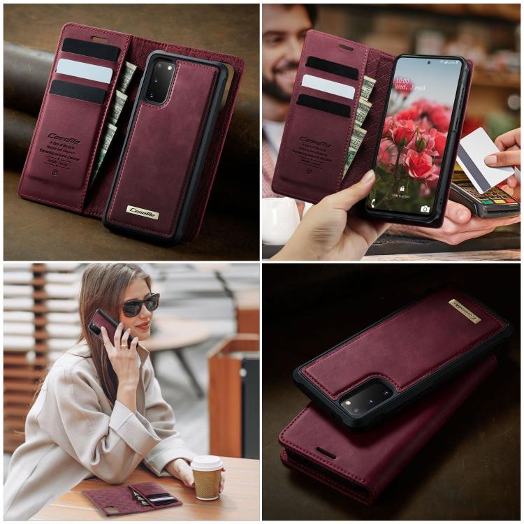 CaseMe C49 Magnetic RFID Blocking Detachable Wallet Leather Phone Case, For Samsung Galaxy S20, For Samsung Galaxy S20+, For Samsung Galaxy A17, For Samsung Galaxy S24 / S25