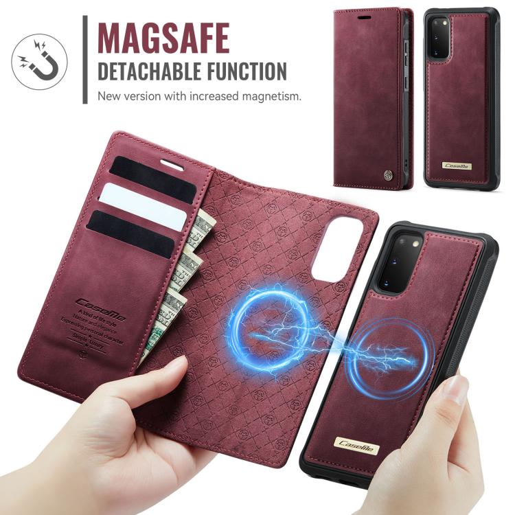 CaseMe C49 Magnetic RFID Blocking Detachable Wallet Leather Phone Case, For Samsung Galaxy S20, For Samsung Galaxy S20+, For Samsung Galaxy A17, For Samsung Galaxy S24 / S25