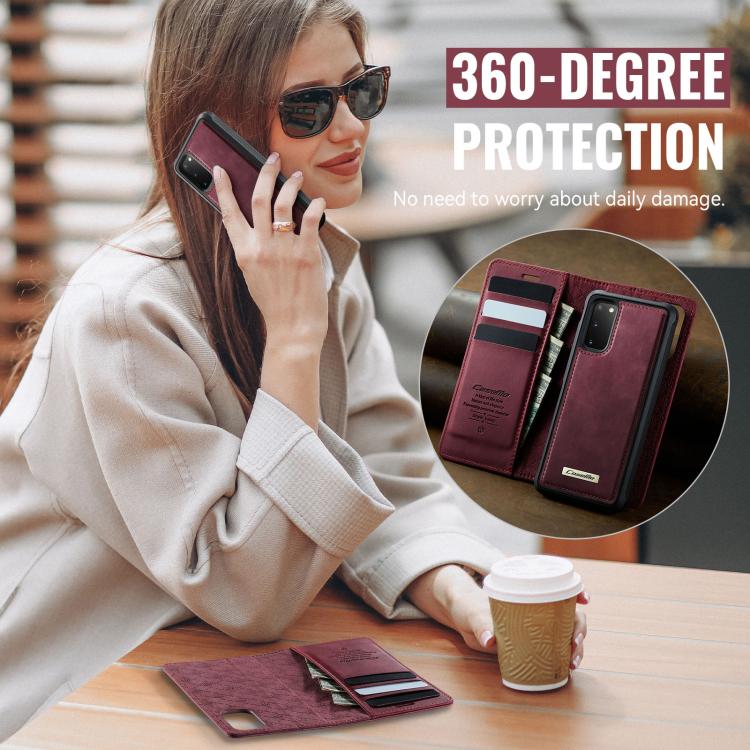 CaseMe C49 Magnetic RFID Blocking Detachable Wallet Leather Phone Case, For Samsung Galaxy S20, For Samsung Galaxy S20+, For Samsung Galaxy A17, For Samsung Galaxy S24 / S25