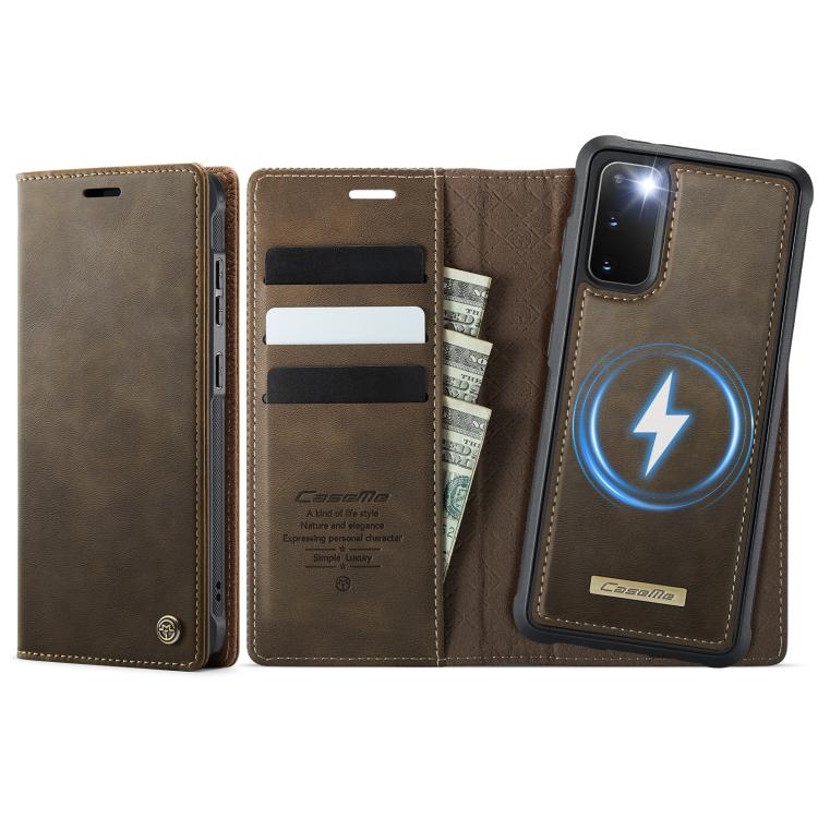CaseMe C49 Magnetic RFID Blocking Detachable Wallet Leather Phone Case, For Samsung Galaxy S20, For Samsung Galaxy S20+, For Samsung Galaxy A17, For Samsung Galaxy S24 / S25