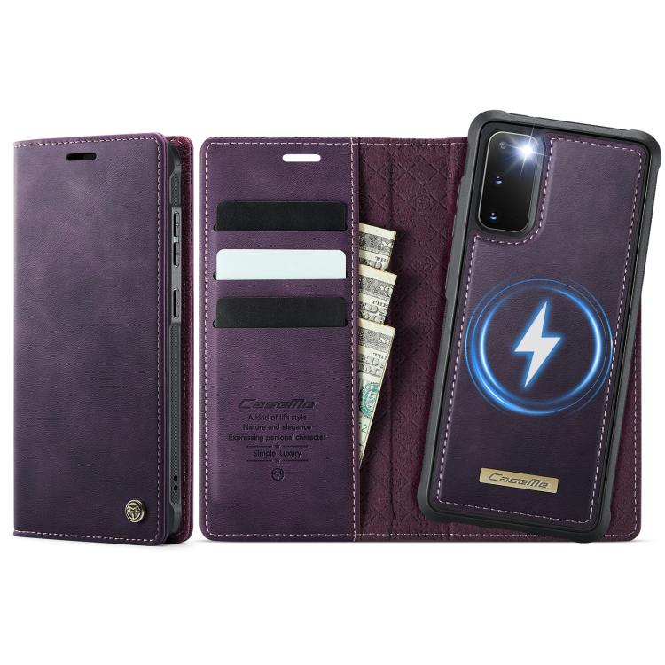 CaseMe C49 Magnetic RFID Blocking Detachable Wallet Leather Phone Case, For Samsung Galaxy S20, For Samsung Galaxy S20+, For Samsung Galaxy A17, For Samsung Galaxy S24 / S25