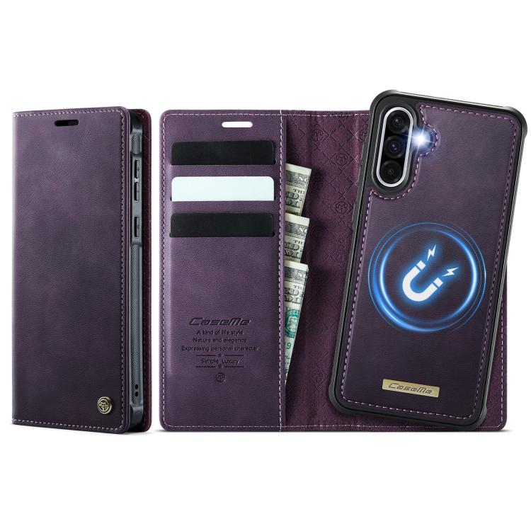 CaseMe C49 Magnetic RFID Blocking Detachable Wallet Leather Phone Case, For Samsung Galaxy A57 5G, For Galaxy S25 FE, For Samsung Galaxy S25 Edge 5G, For Samsung Galaxy A56 5G