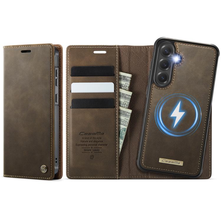 CaseMe C49 Magnetic RFID Blocking Detachable Wallet Leather Phone Case, For Samsung Galaxy S25 Ultra 5G, For Samsung Galaxy A16 5G, For Samsung Galaxy S24 FE 5G, For Samsung Galaxy S24 Ultra 5G