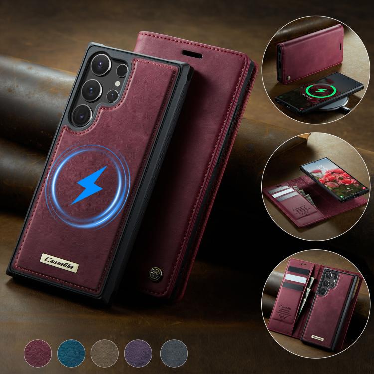 CaseMe C49 Magnetic RFID Blocking Detachable Wallet Leather Phone Case, For Samsung Galaxy S25 Ultra 5G, For Samsung Galaxy A16 5G, For Samsung Galaxy S24 FE 5G, For Samsung Galaxy S24 Ultra 5G
