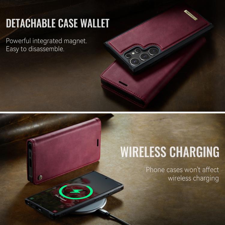 CaseMe C49 Magnetic RFID Blocking Detachable Wallet Leather Phone Case, For Samsung Galaxy S25 Ultra 5G, For Samsung Galaxy A16 5G, For Samsung Galaxy S24 FE 5G, For Samsung Galaxy S24 Ultra 5G