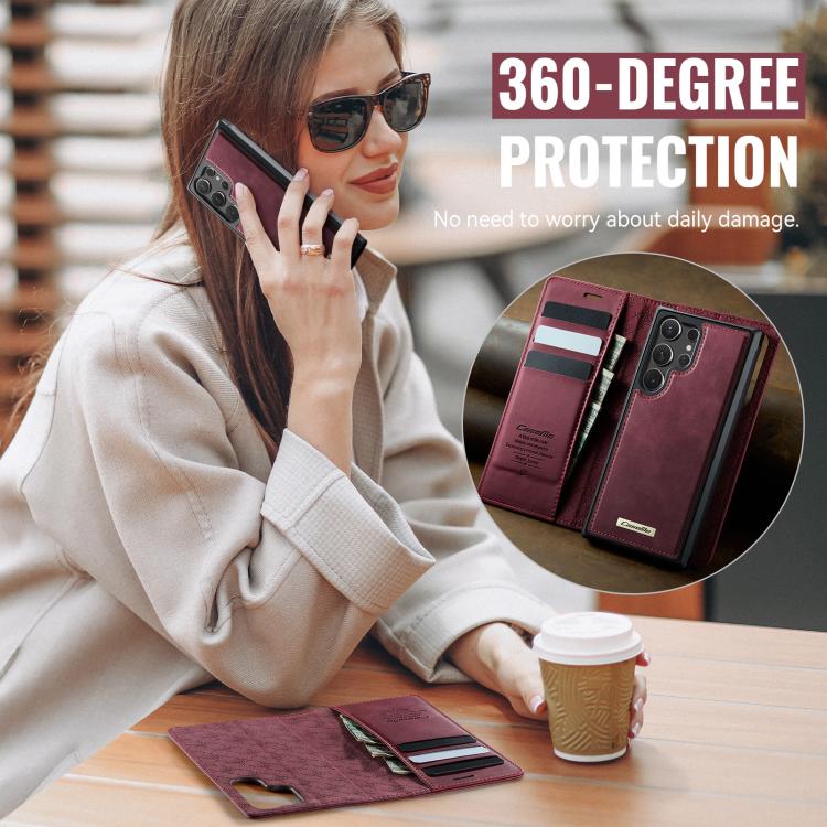 CaseMe C49 Magnetic RFID Blocking Detachable Wallet Leather Phone Case, For Samsung Galaxy S25 Ultra 5G, For Samsung Galaxy A16 5G, For Samsung Galaxy S24 FE 5G, For Samsung Galaxy S24 Ultra 5G