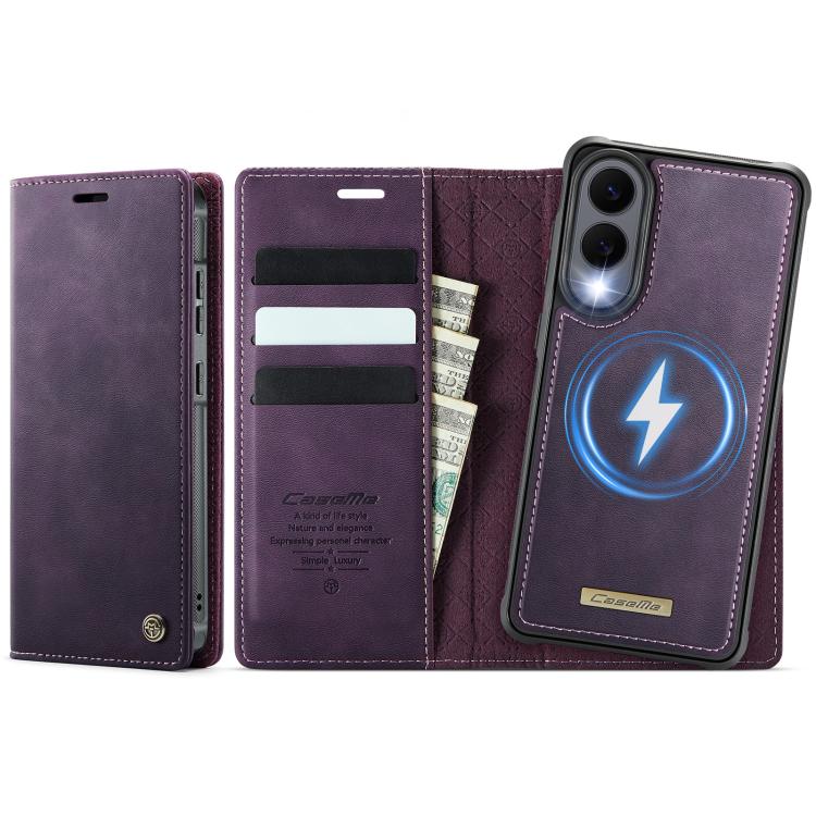 CaseMe C49 Magnetic RFID Blocking Detachable Wallet Leather Phone Case, For Samsung Galaxy A57 5G, For Galaxy S25 FE, For Samsung Galaxy S25 Edge 5G, For Samsung Galaxy A56 5G