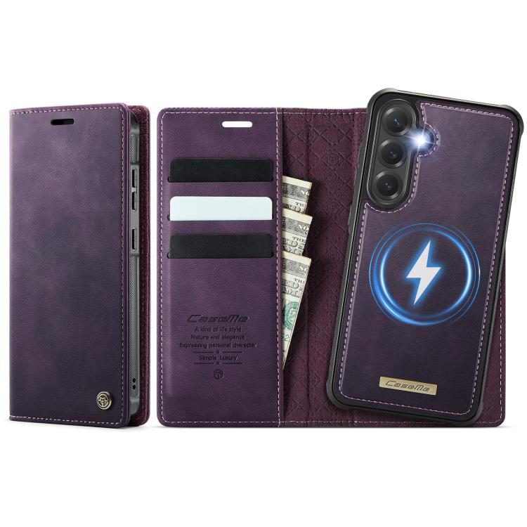CaseMe C49 Magnetic RFID Blocking Detachable Wallet Leather Phone Case, For Samsung Galaxy A57 5G, For Galaxy S25 FE, For Samsung Galaxy S25 Edge 5G, For Samsung Galaxy A56 5G