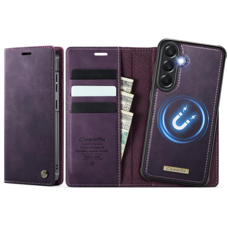 CaseMe C49 Magnetic RFID Blocking Detachable Wallet Leather Phone Case, For Samsung Galaxy A57 5G, For Galaxy S25 FE, For Samsung Galaxy S25 Edge 5G, For Samsung Galaxy A56 5G
