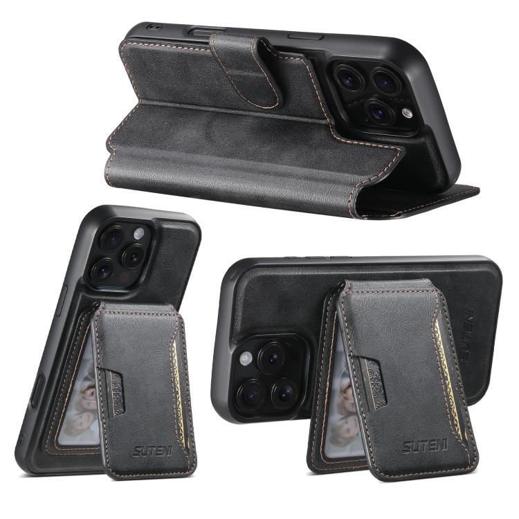 Suteni Q05S3 3-in-1 Detachable Vertical Flip Wallet MagSafe Leather Phone Case, For iPhone 18, For iPhone 18 Pro, For iPhone 18 Pro Max, For iPhone 17 Pro Max, For iPhone 17 Pro, For iPhone 17, For iPhone Air, For iPhone 16 Pro Max