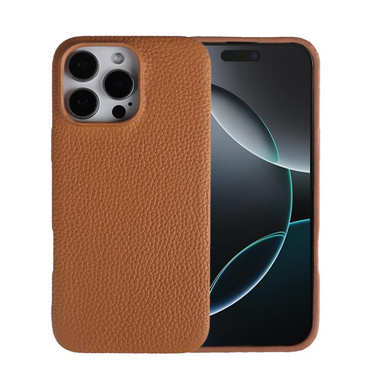 Litchi Texture Genuine Leather MagSafe Back Phone Case, For iPhone 12 Pro Max, For iPhone 12 Pro