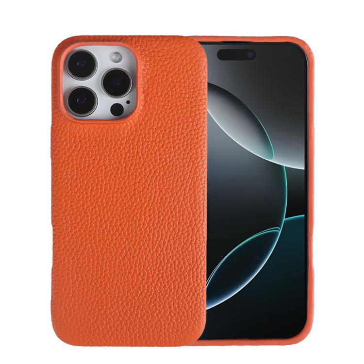Litchi Texture Genuine Leather MagSafe Back Phone Case, For iPhone 13 Pro Max, For iPhone 13 Pro