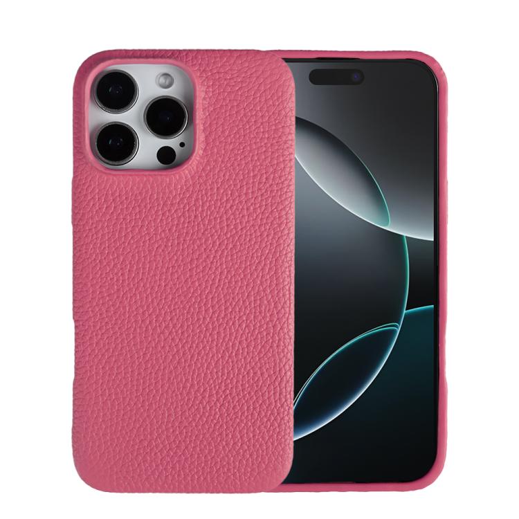 Litchi Texture Genuine Leather MagSafe Back Phone Case, For iPhone 13 Pro Max, For iPhone 13 Pro
