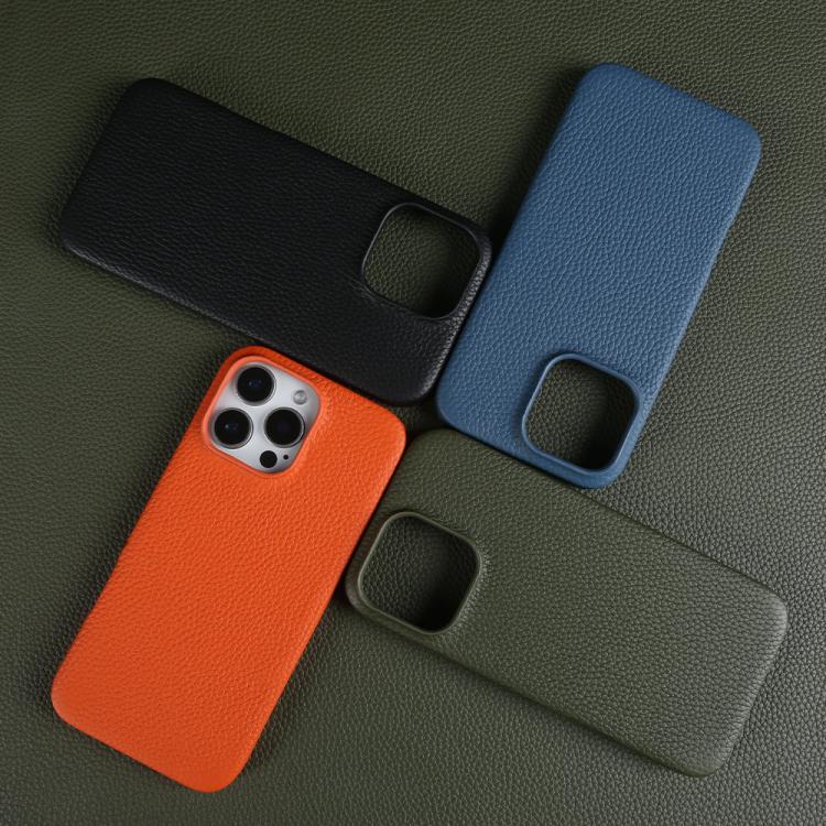 Litchi Texture Genuine Leather MagSafe Back Phone Case, For iPhone 12 Pro Max, For iPhone 12 Pro