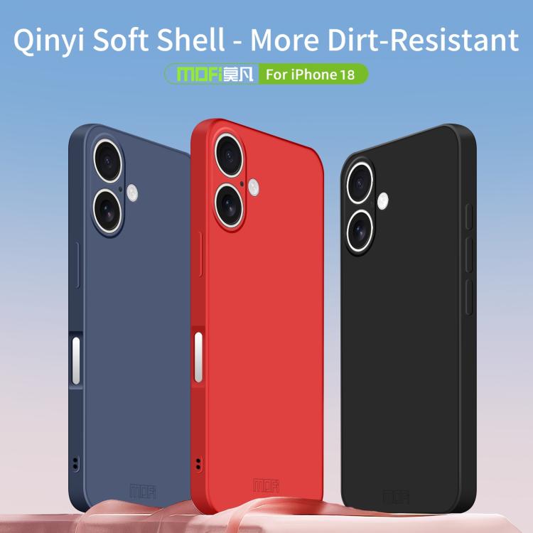 MOFI Caring Soft Shell Liquid Silicone Skin Feel Phone Case, For iPhone 18, For iPhone 18 Pro