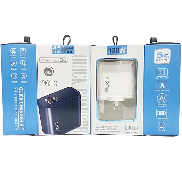 TE-PD65 GaN PD 65W + QC4.0 USB Fully Compatible Protocol Charger for MacBook ，UK Plug