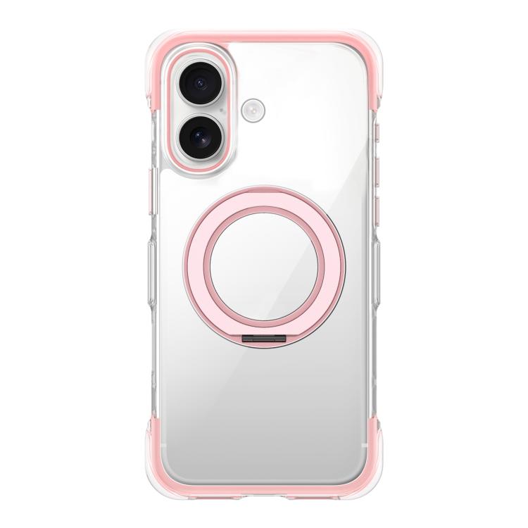 Vacuum-Sealed Transparent Airbag Magnetic Rotation Holder Acrylic Phone Case, For iPhone 16 Pro Max, For iPhone 16 Pro, For iPhone 16, For iPhone 15 Pro Max, For iPhone 15 Pro, For iPhone 15