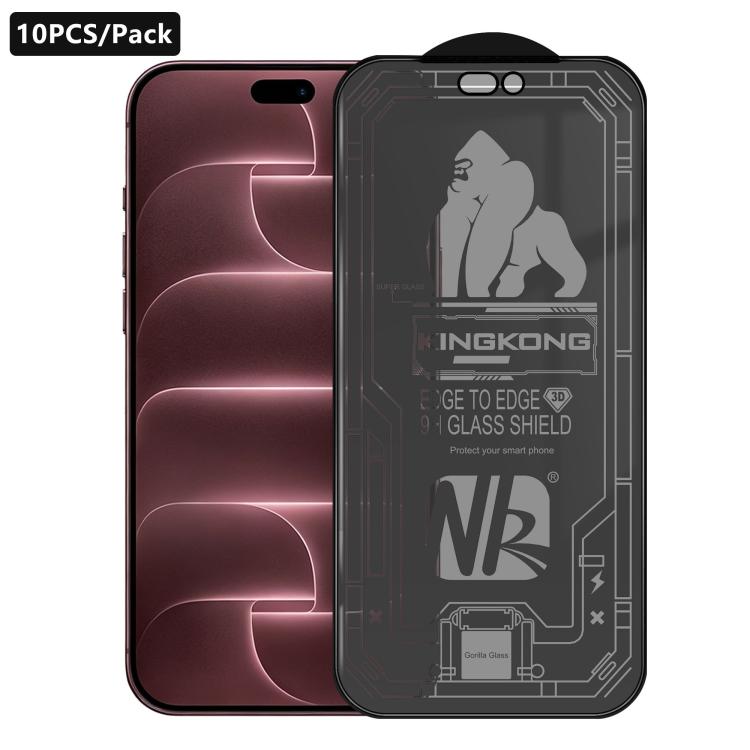 10pcs 3D Large Arc Edge Electroplated Explosion-Proof Scratch-Resistant Full-Screen 360 Privacy Tempered Glass Film, For iPhone 17 Pro Max, For iPhone 17 Pro, For iPhone 17, For iPhone Air, For iPhone 16 Pro Max, For iPhone 16 Pro, For iPhone 16       ...